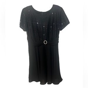 EUC Molly Malloy Vintage Black and Sequin Formal Cocktail Size 18